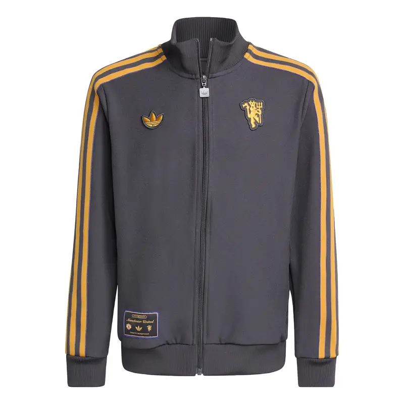 Giacca di mezza stagione 'Manchester United Terrace Icons' arancione chiaro / nero