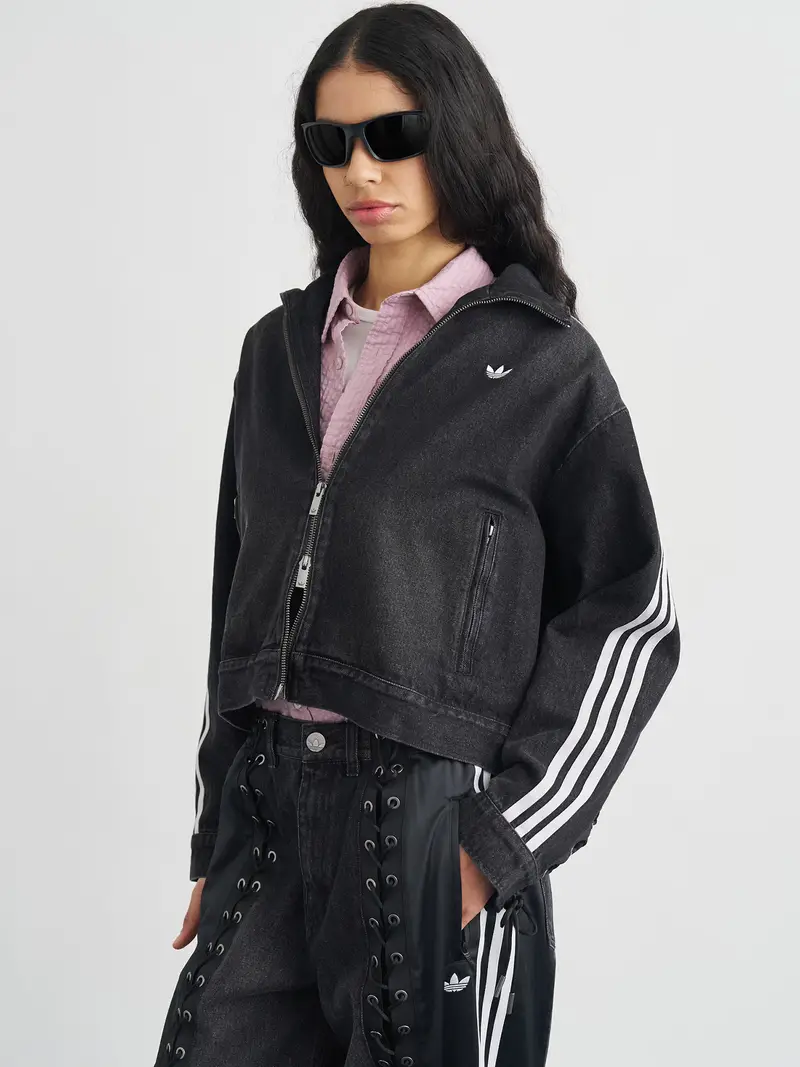 Giacca di mezza stagione nero / bianco miniatura 2