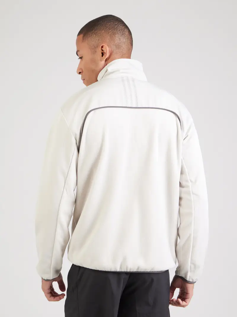 Giacca di pile avorio / grigio scuro miniatura 3