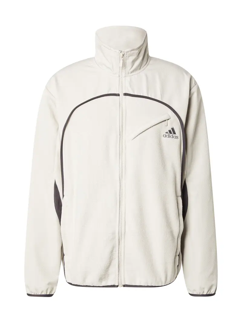 Giacca di pile avorio / grigio scuro