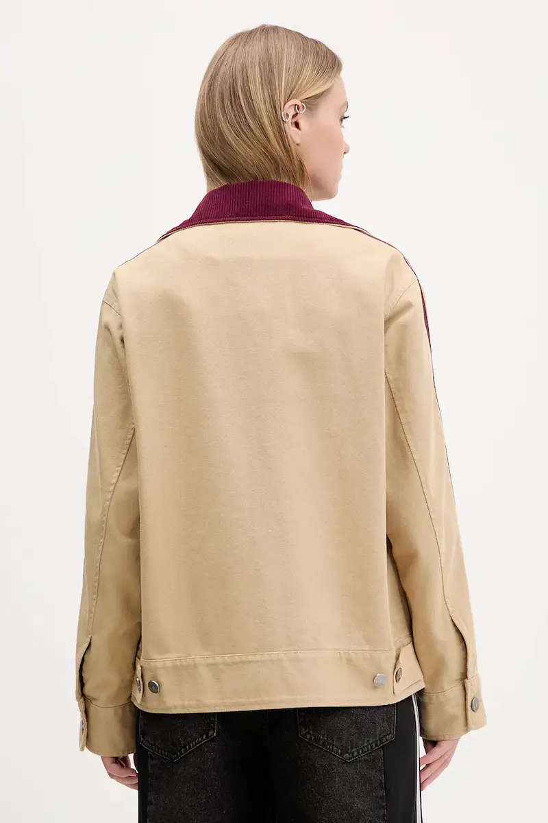 giacca in cotone colore beige KF2312 miniatura 3