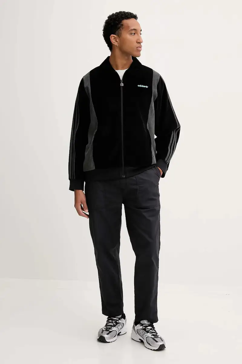 giacca in velluto a coste Pro Track Top colore nero JX3085 miniatura 2