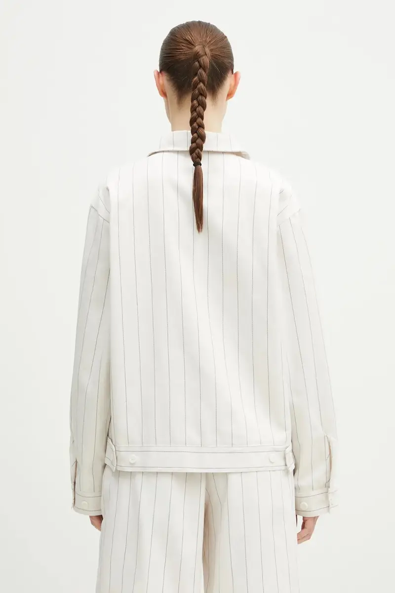 giacca Pinstripe H Jacket colore beige JJ3476 miniatura 3