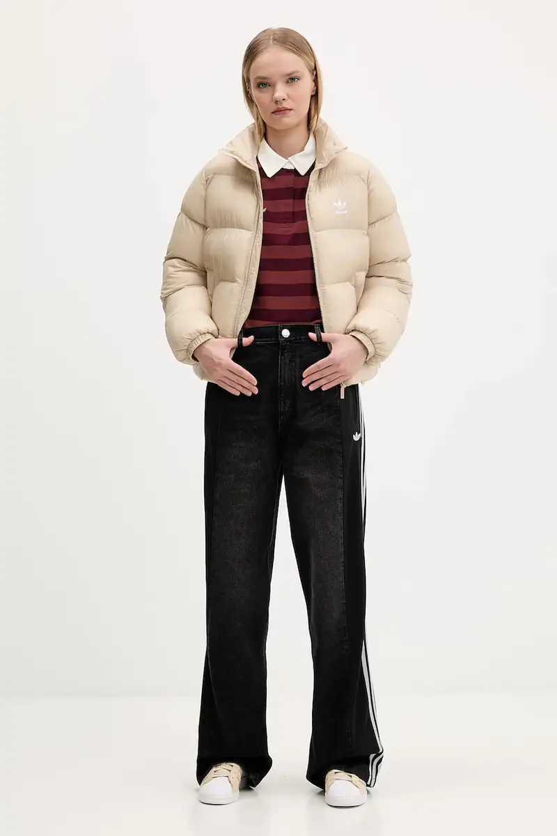 giacca Short Puffer colore beige JX2947 miniatura 2