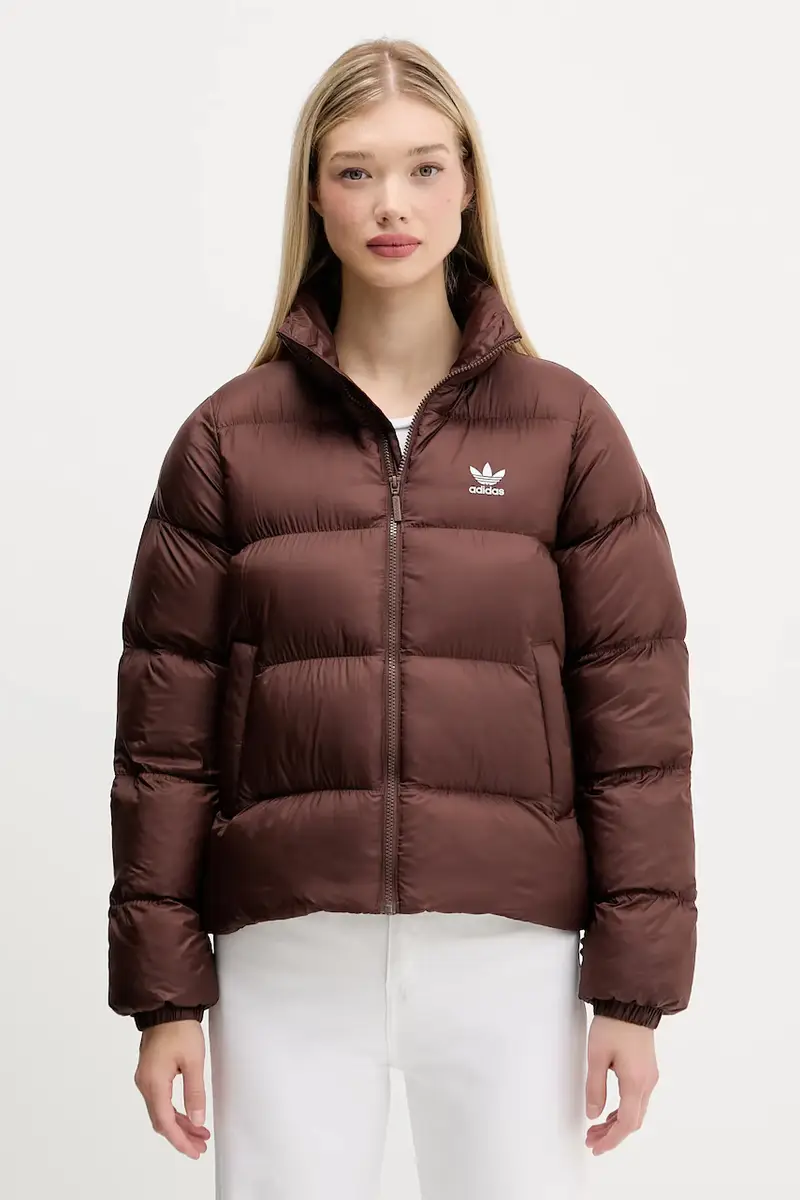 giacca Short Puffer Marrone