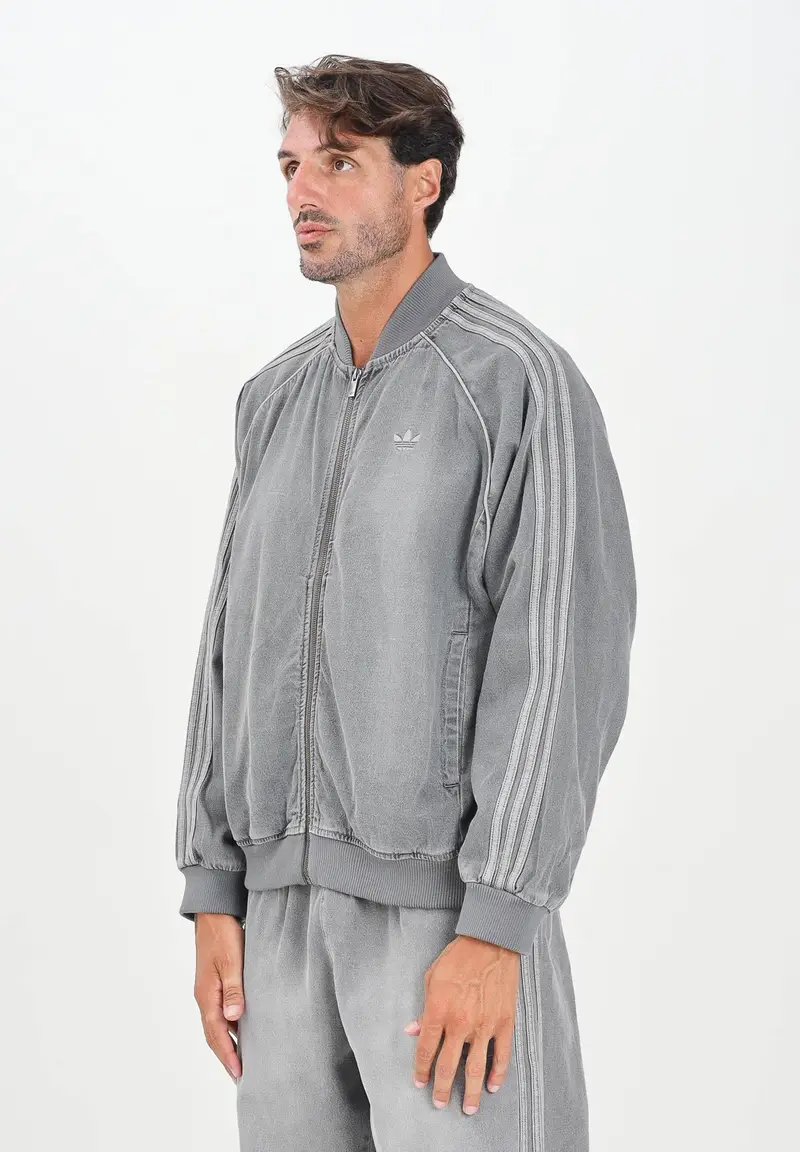 Giacca SST Adicolor Loose in denim grigio da uomo