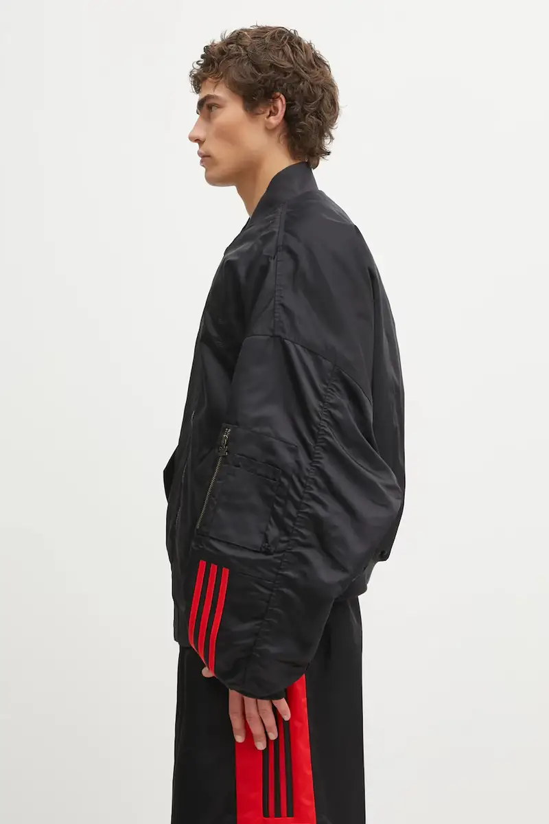 giacca Wc Satin Bomber colore nero KD9361 miniatura 2