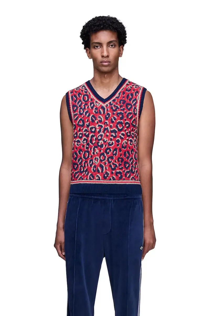 gilet con lana Wb Knit Vest colore blu navy KD0335 miniatura 3