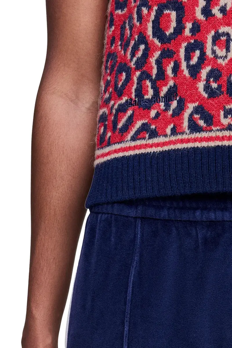 gilet con lana Wb Knit Vest colore blu navy KD0335 miniatura 5