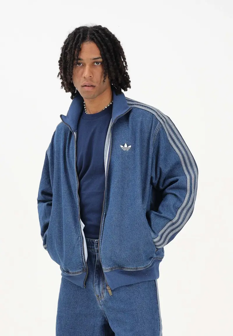 Giubbotto Adicolor Denim Firebird in denim medio da uomo miniatura 2