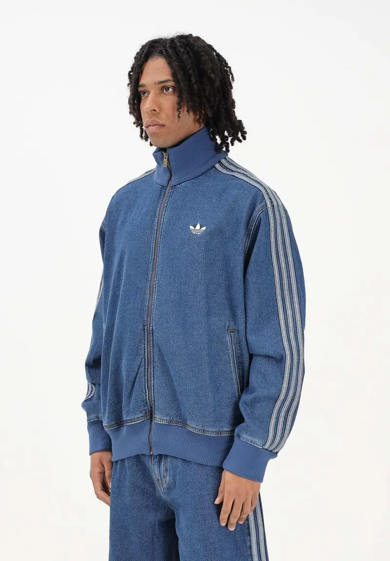 Giubbotto Adicolor Denim Firebird in denim medio da uomo