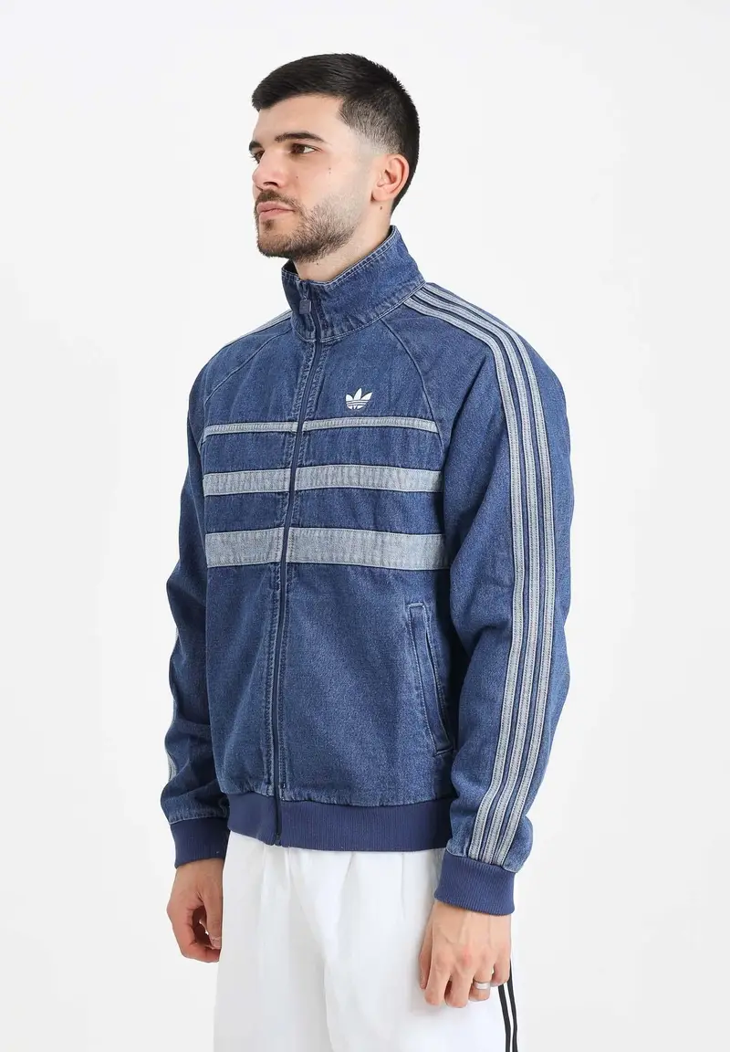 Giubbotto Adicolor First in denim blu da uomo