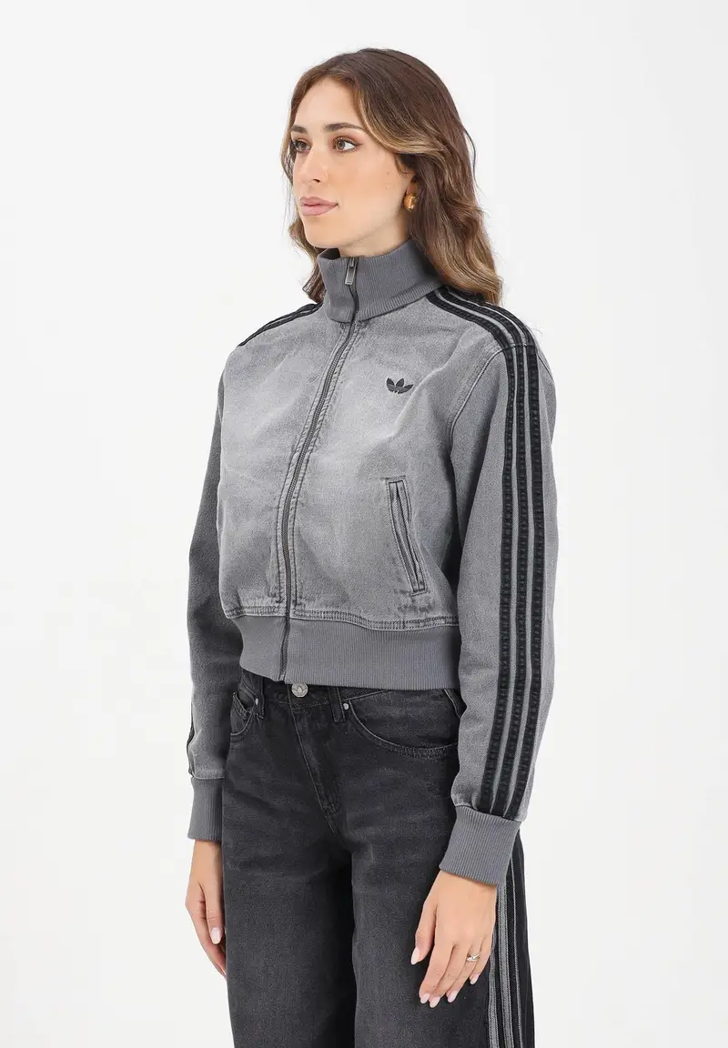 Giubbotto Adicolor in denim grigio da donna