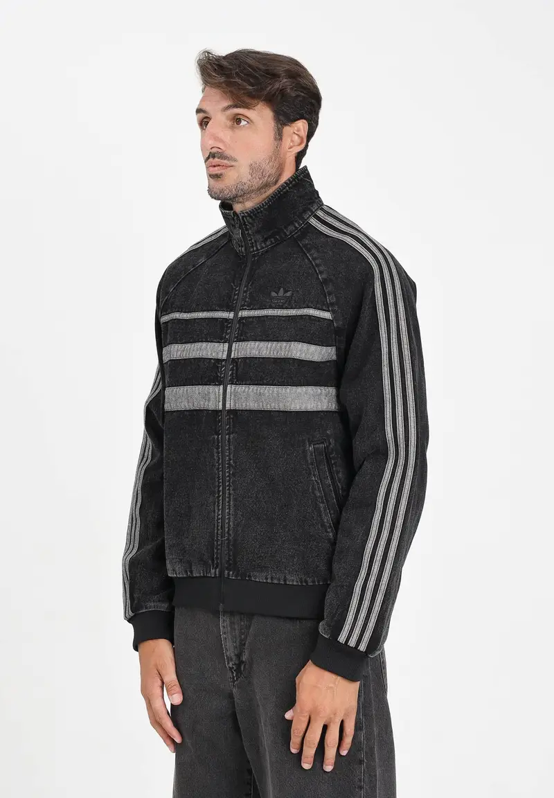 ADIDAS ORIGINALS Giubbotto Adidas Adicolor First in denim nero da uomo