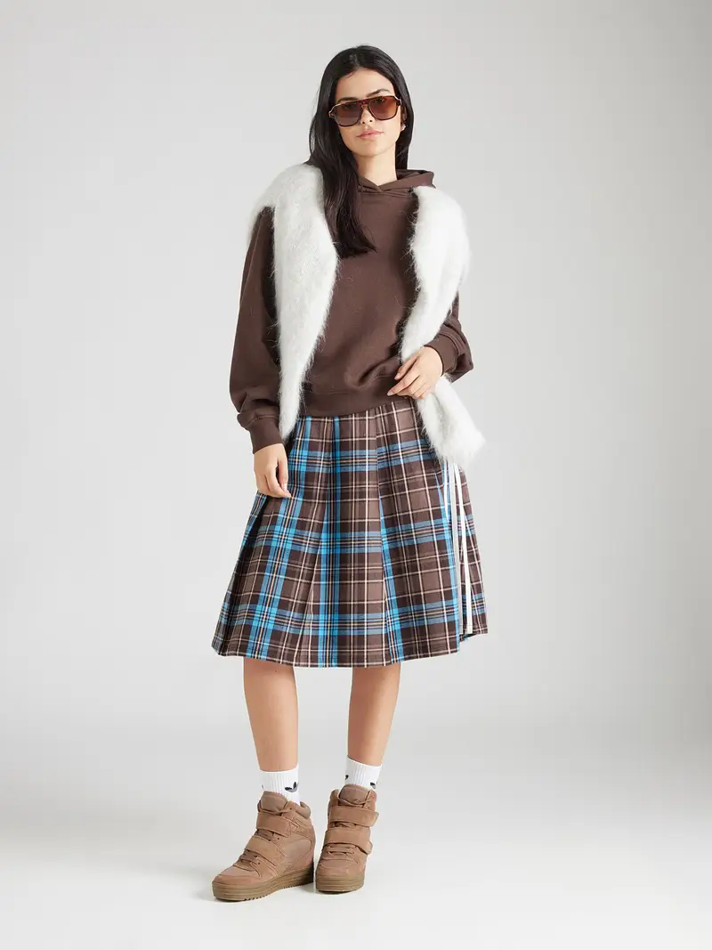 Gonna blu chiaro / marrone / nero / bianco miniatura 3