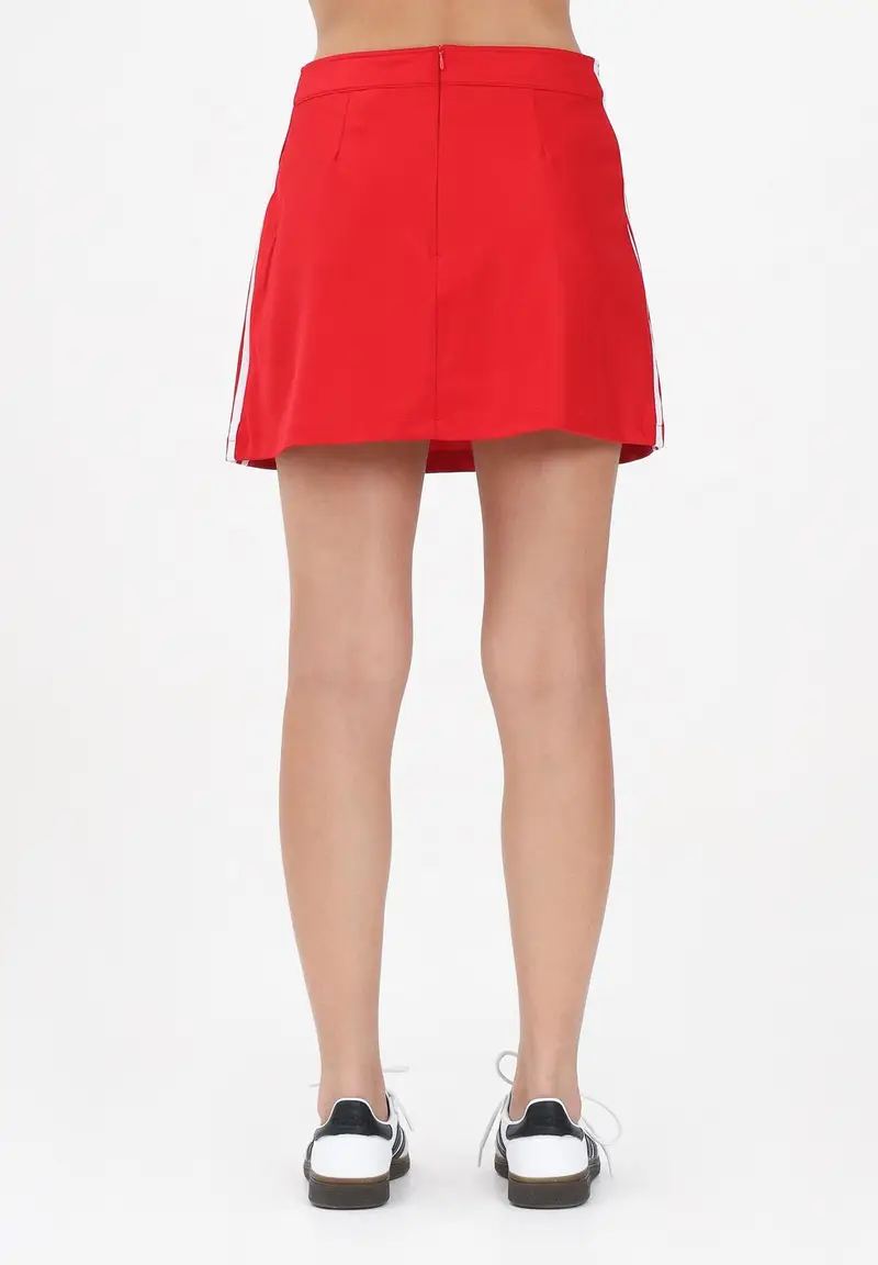 ADIDAS ORIGINALS Gonna corta Adicolor 3-Stripes rossa da donna miniatura 2
