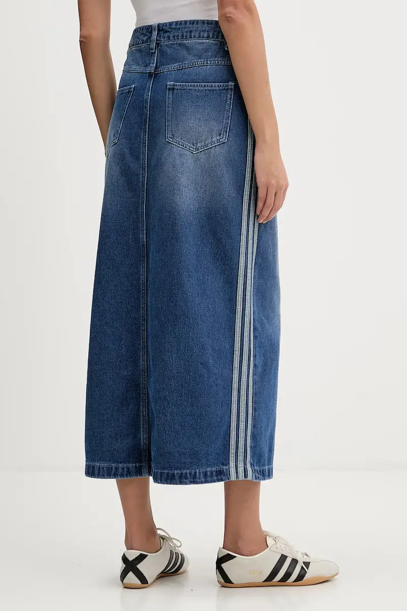 gonna Denim Long Skt Blu miniatura 3