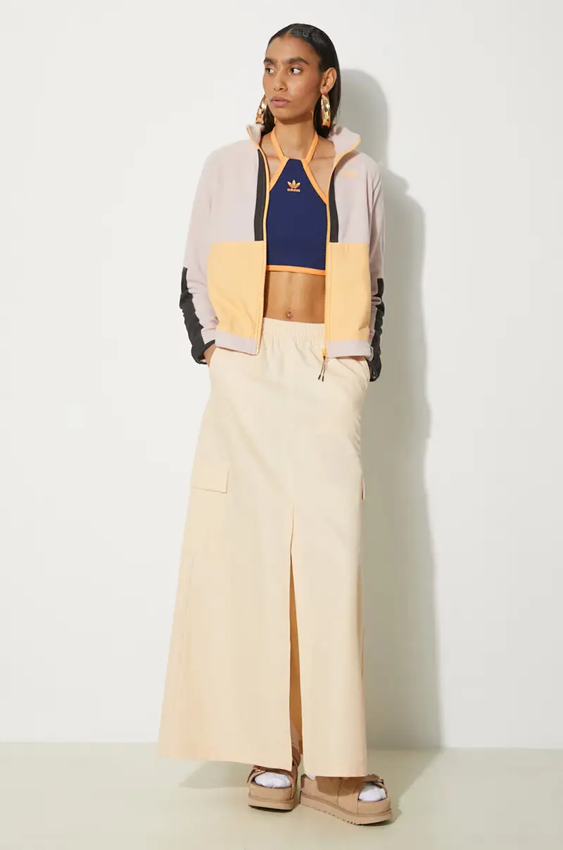 gonna in cotone colore beige IU2677 miniatura 2