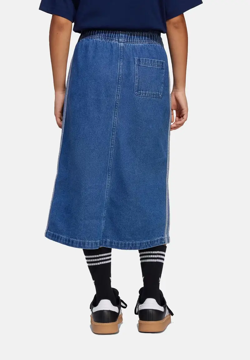 Gonna in denim chiaro da bambina miniatura 2