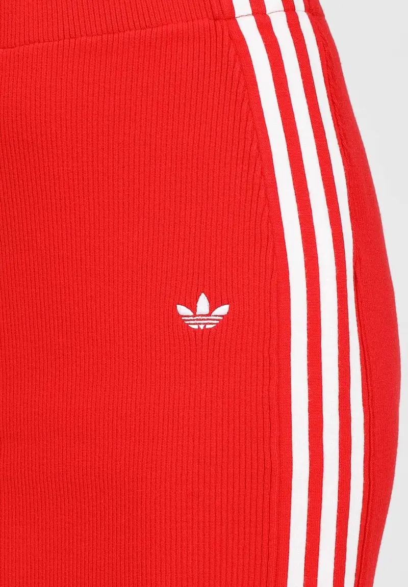 ADIDAS ORIGINALS Gonna midi Adicolor Knit 3-Stripes rossa da donna miniatura 2