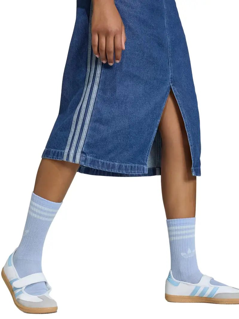 gonna midi denim BLU miniatura 2