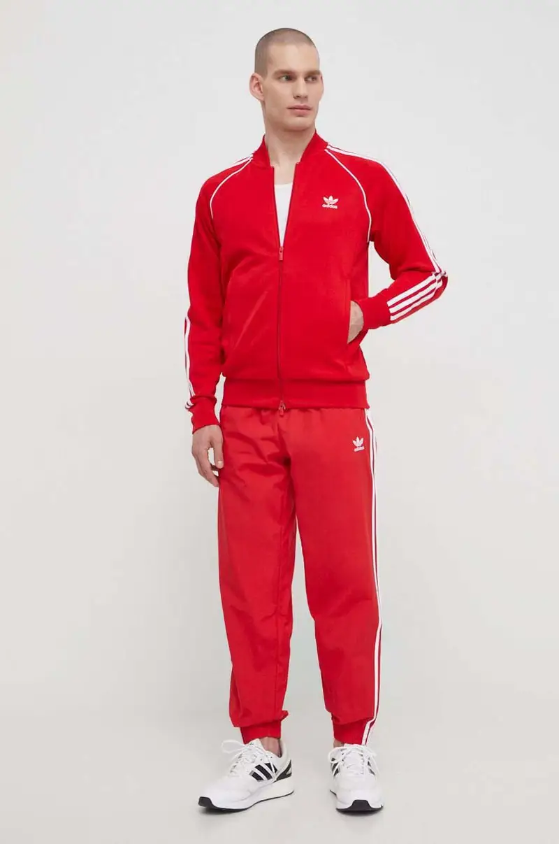 joggers Adicolor Woven Firebird Track Top colore rosso con applicazione IT2498 miniatura 2