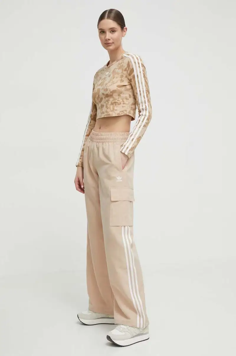 joggers colore beige IZ0717 miniatura 2