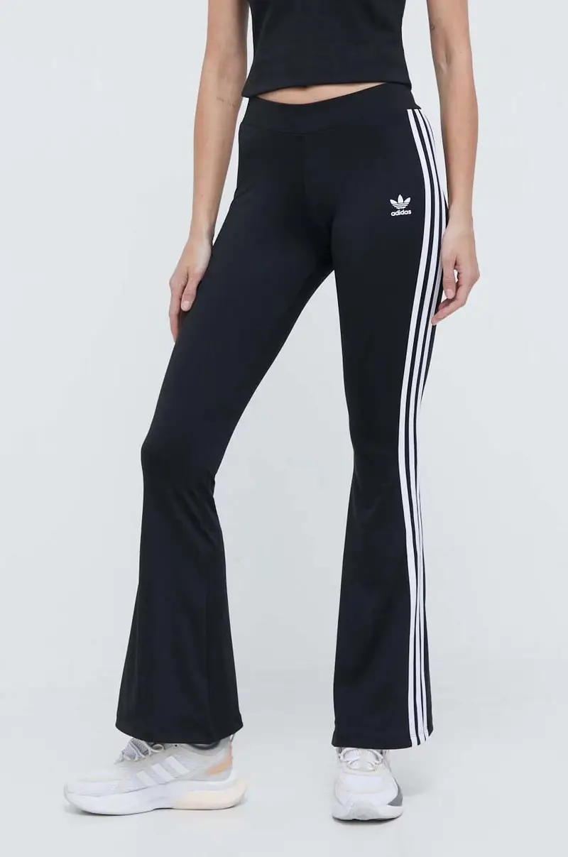 joggers Flared Leggings colore nero con applicazione IN1100