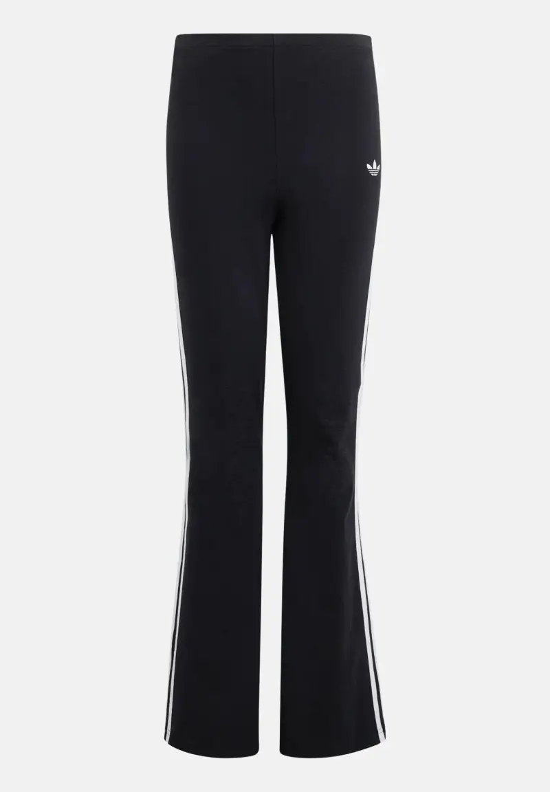 Leggings sportivo 3 Stripes Flared nero da bambina