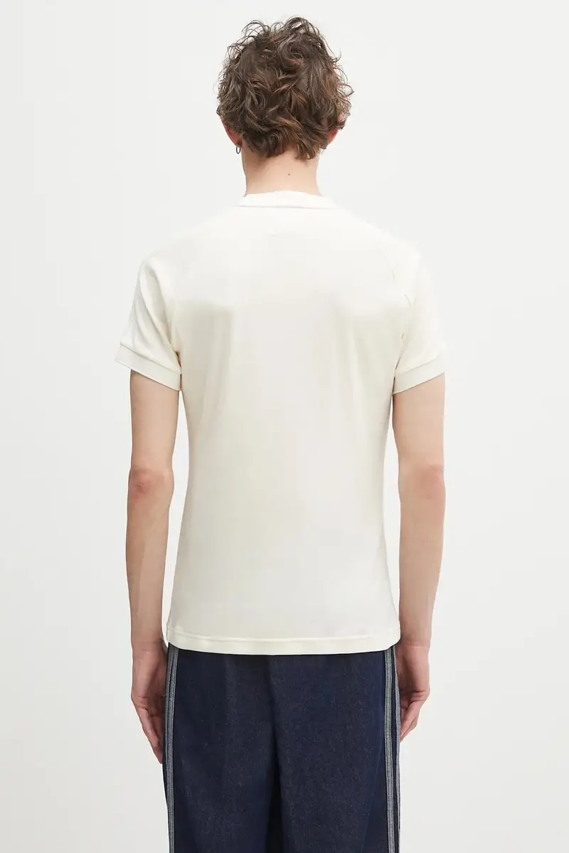 maglieta con aggiunta di lana Cali Tee uomo colore bianco con applicazione JY3945 miniatura 3