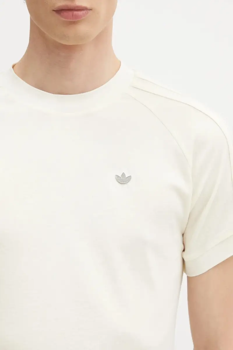 maglieta con aggiunta di lana Cali Tee uomo colore bianco con applicazione JY3945 miniatura 4