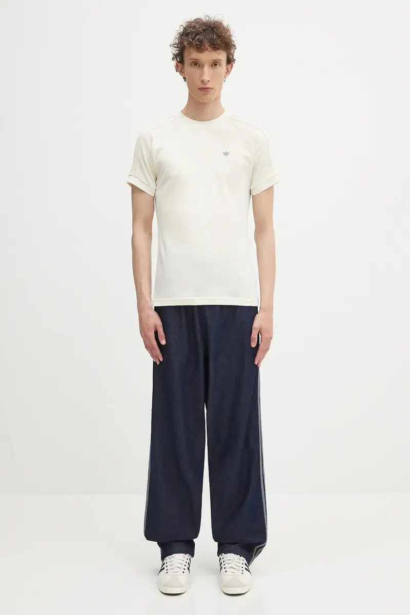 maglieta con aggiunta di lana Cali Tee uomo colore bianco con applicazione JY3945 miniatura 5