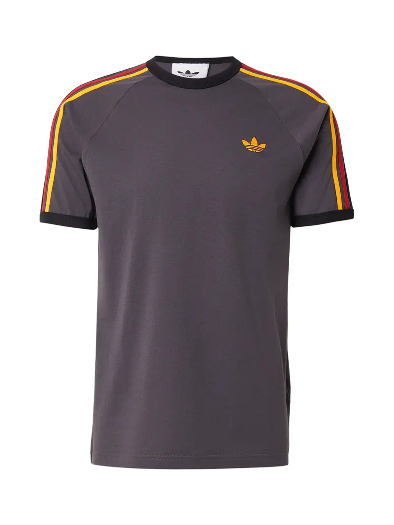 Maglietta 3-Stripes giallo / grigio scuro / rosso / nero