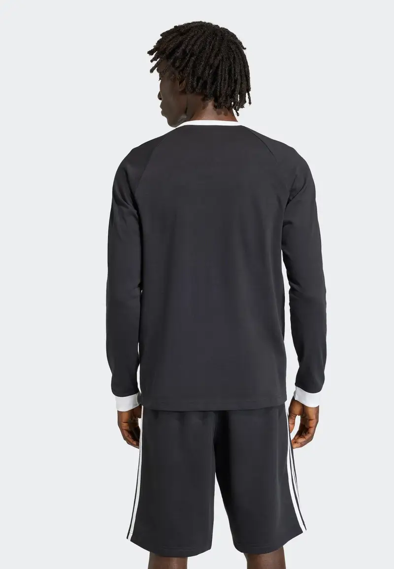 Maglietta 3-STRIPES LONGSLEEVE nero / bianco miniatura 3