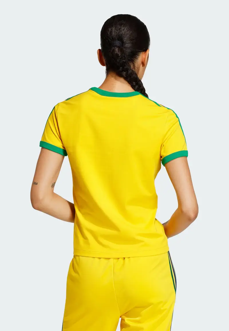 Maglietta 3 STRIPES SLIM blu / giallo / verde miniatura 3