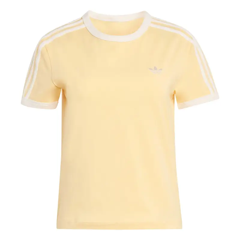 Maglietta 3 STRIPES SLIM giallo chiaro / offwhite