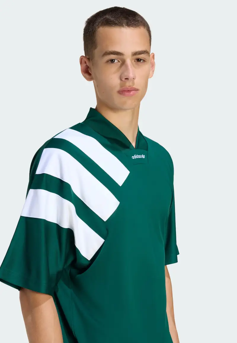Maglietta 'Adicolor' verde scuro / bianco miniatura 3