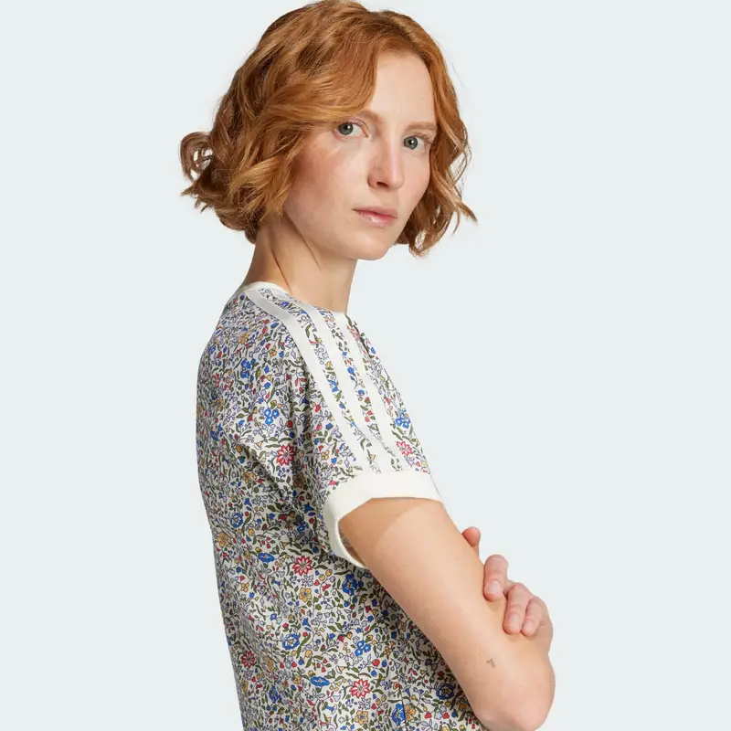 ADIDAS ORIGINALS Maglietta 'Adidas Originals x Liberty London Cali' blu reale / giallo chiaro / nero / bianco miniatura 3