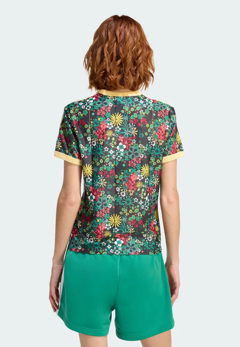 Maglietta Adidas Originals x Liberty London giallo / smeraldo / rosso / nero miniatura 3