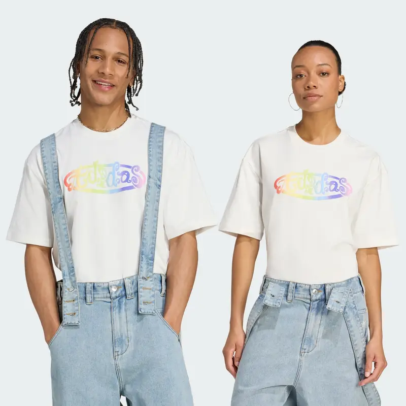 ADIDAS ORIGINALS Maglietta 'Adidas x Jeremy Scott' blu chiaro / lilla / rosso / bianco miniatura 3