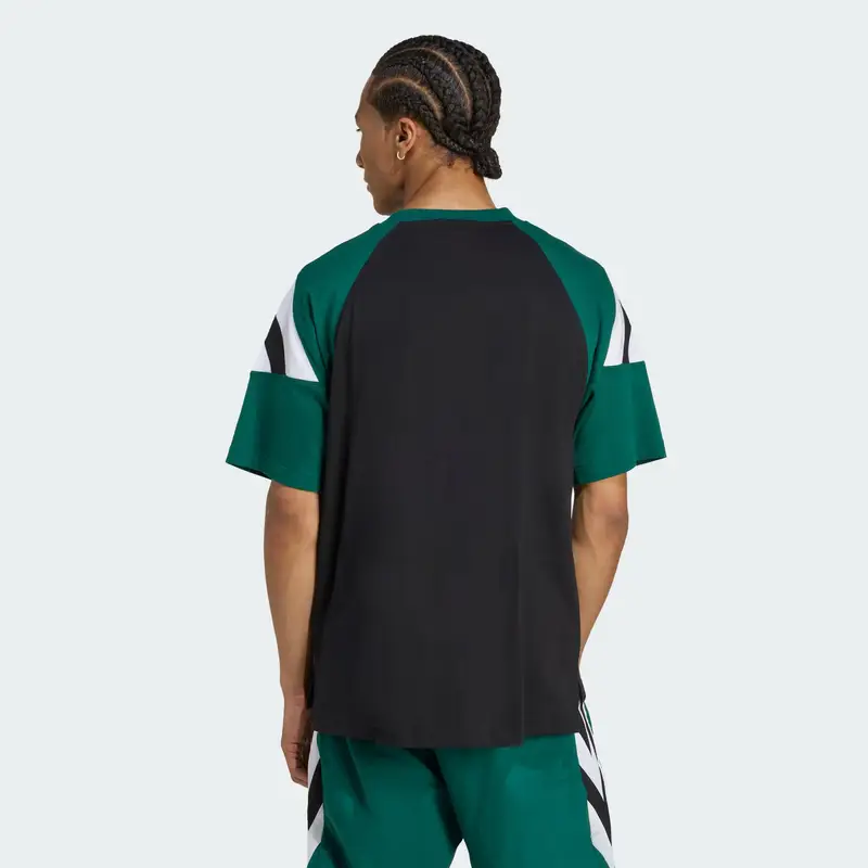 Maglietta Archive Cutline verde scuro / nero / bianco miniatura 3