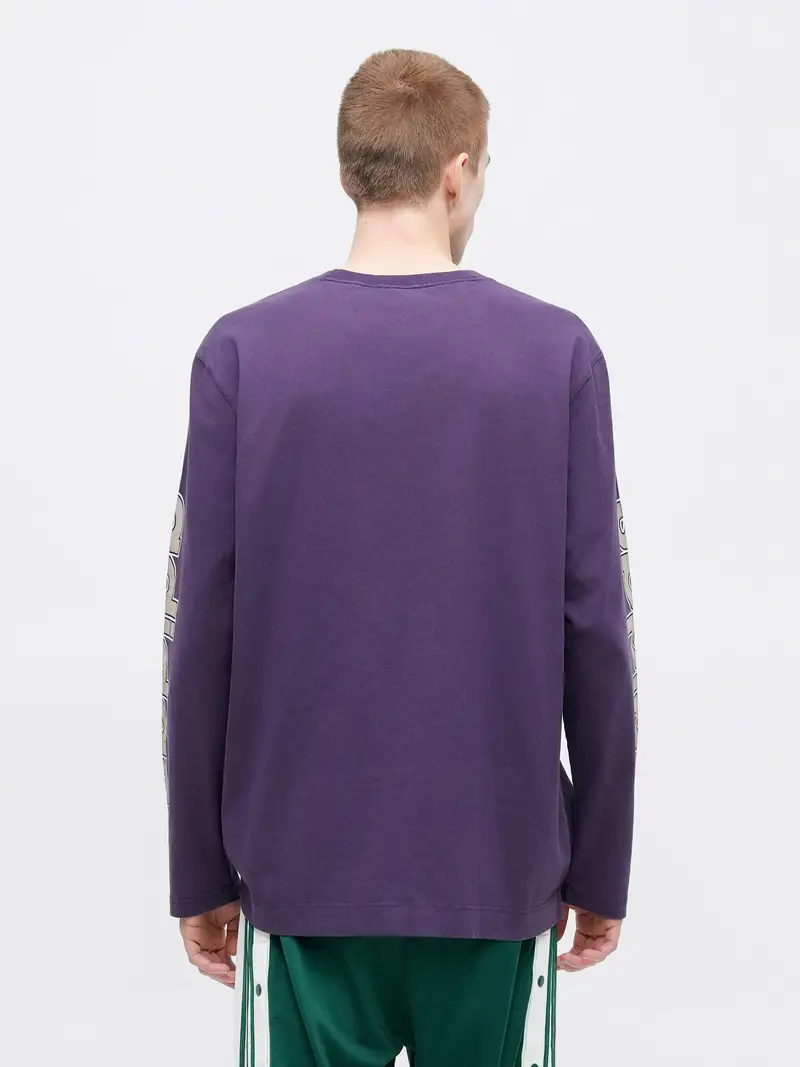 Maglietta beige / lilla / nero / bianco miniatura 3