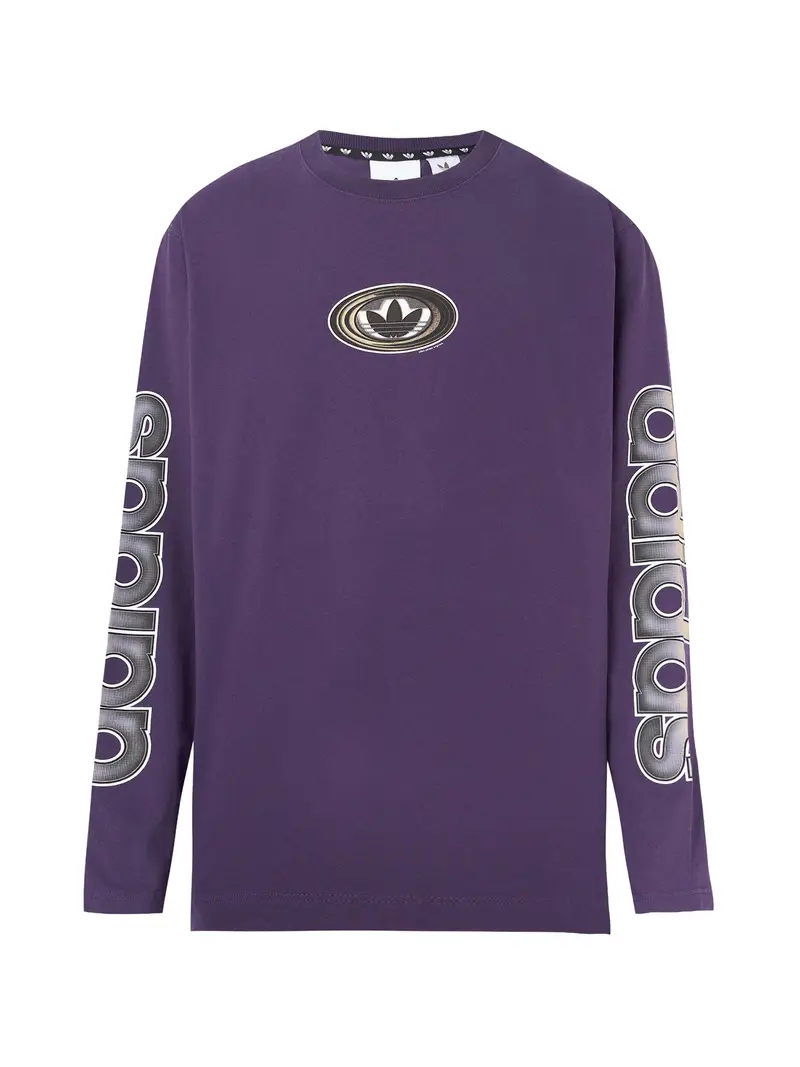 Maglietta beige / lilla / nero / bianco