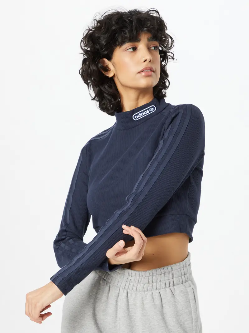 Maglietta blu scuro / bianco miniatura 2