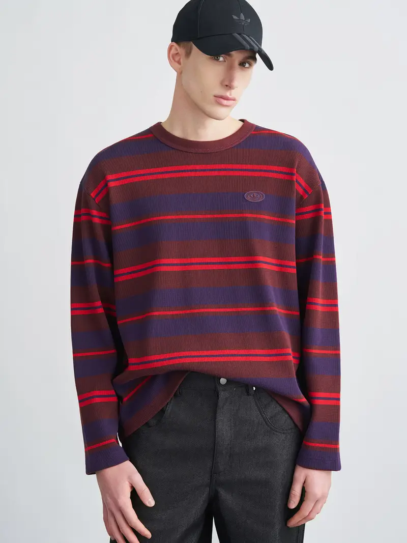 Maglietta blu scuro / rosso / rosso vino miniatura 2