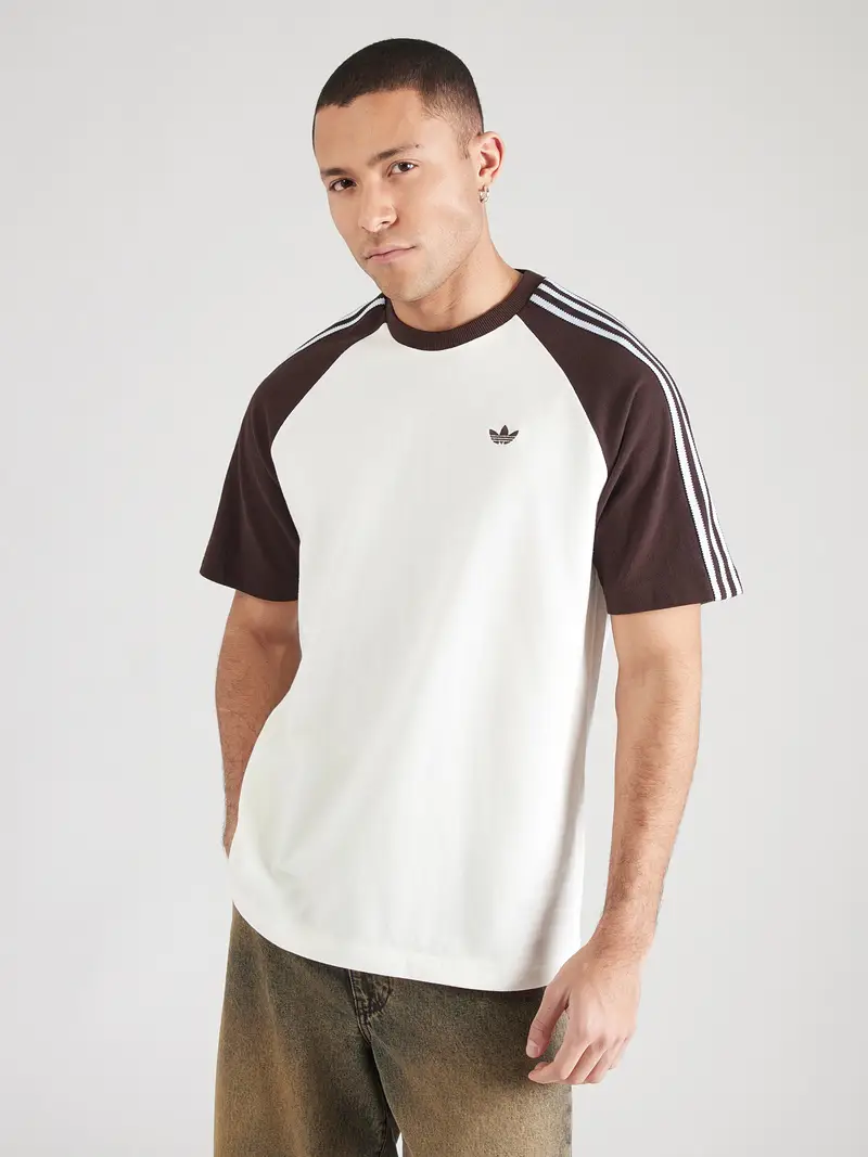 Maglietta BRITCORE cioccolato / bianco miniatura 3