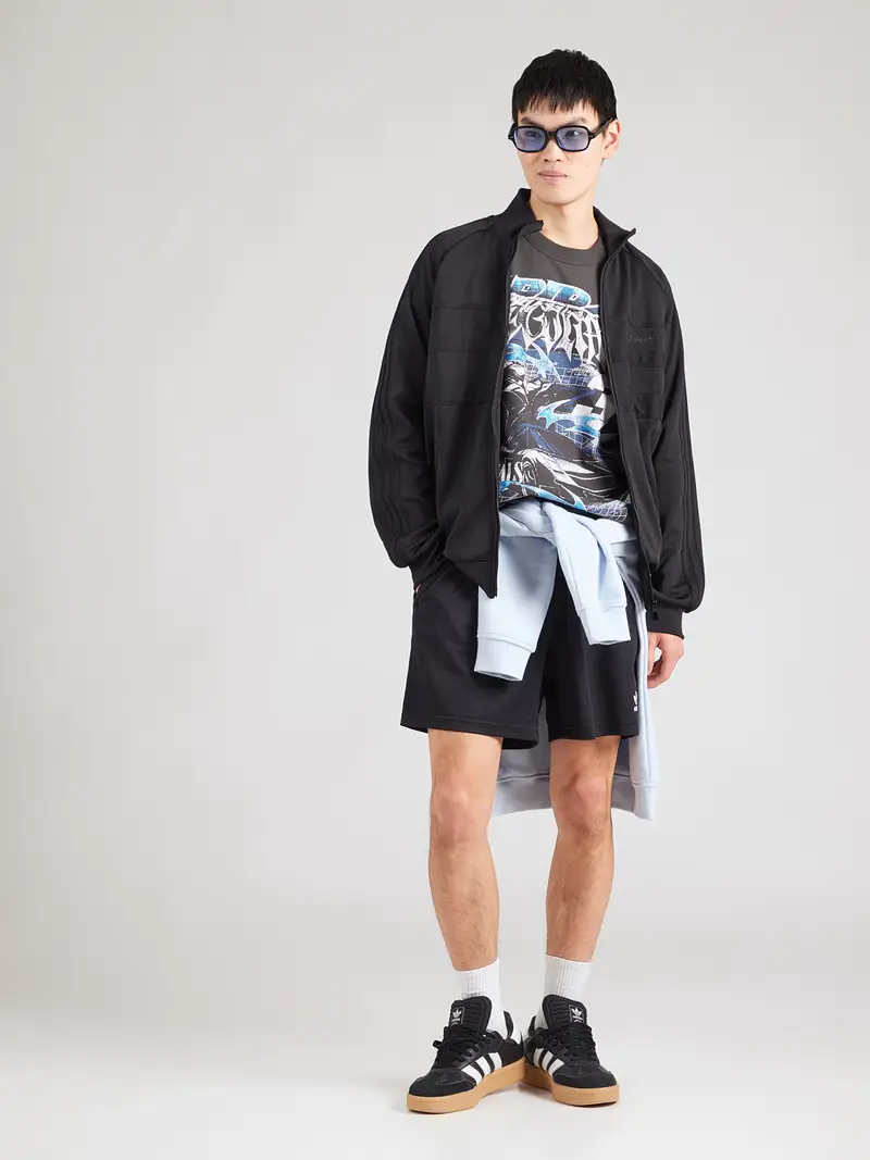 Maglietta GRUNGE blu chiaro / nero / bianco miniatura 3