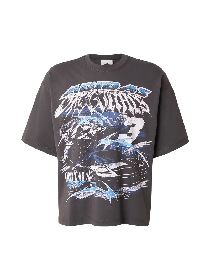 Maglietta GRUNGE blu chiaro / nero / bianco