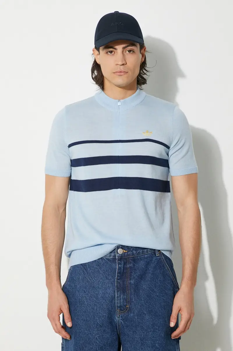 maglietta in lana Premium Top colore blu IY9956