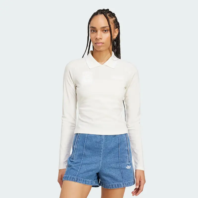 Maglietta Long-Sleeve Crest bianco / offwhite miniatura 2